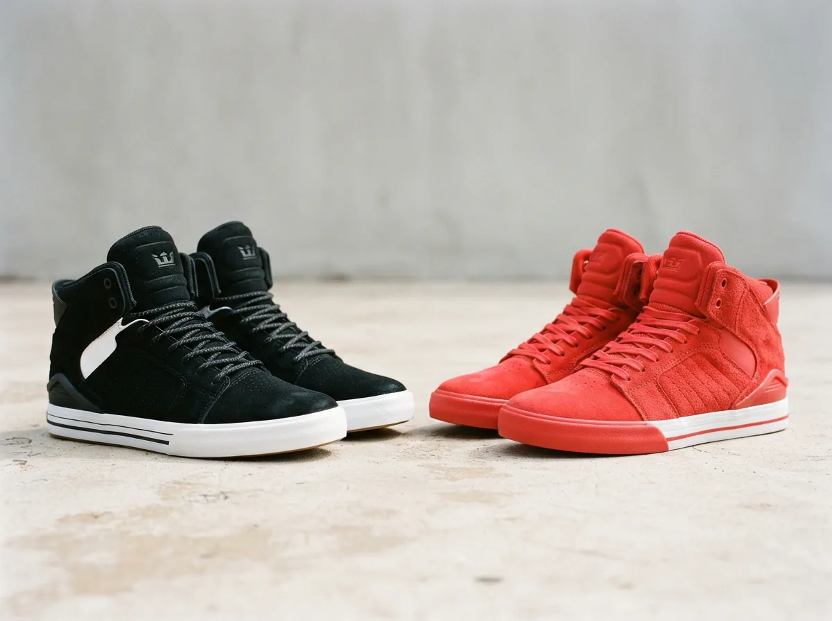 Comparison of Supra Skytop 3 design elements and materials