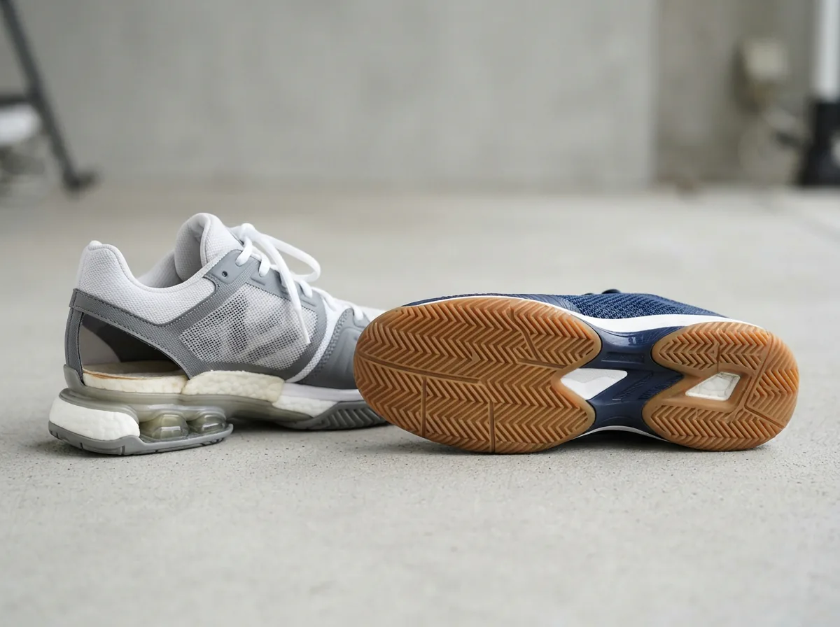 Side-by-side comparison of Supra tennis shoes highlighting cushioning, traction, and design on a neutral background